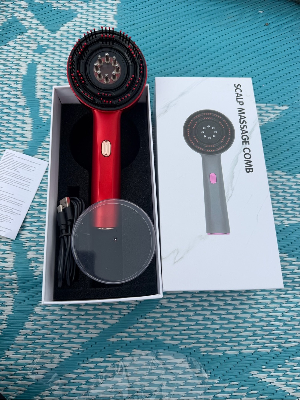 Scalp Massage Comb Hair Brush - Red